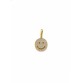 Pingente Smiley Cravejado Prata 925 Banho Ouro 18k