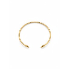Bracelete Aberto Pontas Cônicas Banho de Ouro 18k