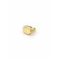Anel Dourado Retangular Liso com Detalhes Laterais Banho de Ouro 18k