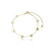 Pulseira Corações Delicados Banho Ouro 18k