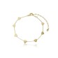 Pulseira Corações Delicados Banho Ouro 18k